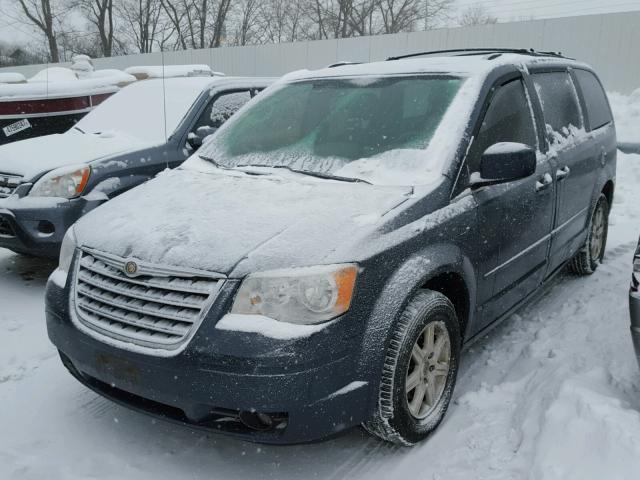 2A8HR54P68R663371 - 2008 CHRYSLER TOWN & COU BLUE photo 2