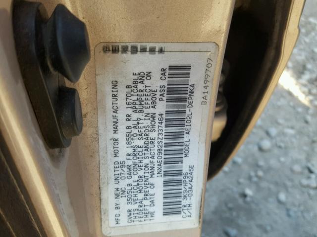 1NXAE09B2SZ337464 - 1995 TOYOTA COROLLA LE 棕色 照片 10