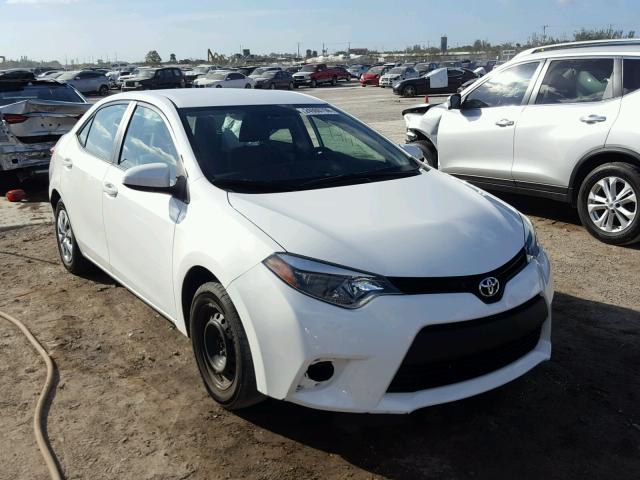 2T1BURHE6FC318351 - 2015 TOYOTA COROLLA L WHITE photo 1