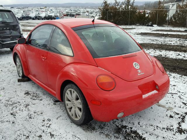 3VWCD21C63M439806 - 2003 VOLKSWAGEN NEW BEETLE 红色 照片 3