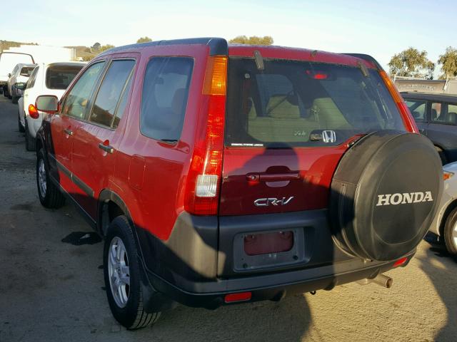 JHLRD78864C020422 - 2004 HONDA CR-V EX RED photo 3