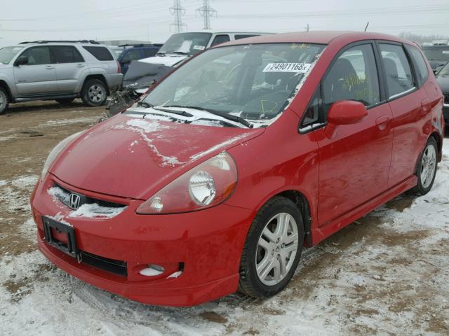 JHMGD38608S015660 - 2008 HONDA FIT SPORT RED photo 2