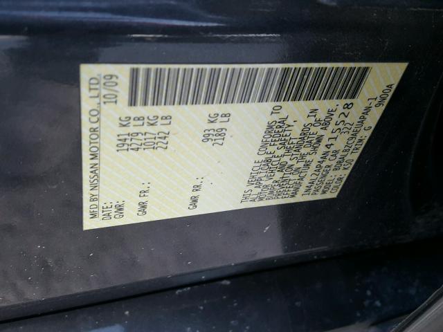 1N4AL2AP4AN415528 - 2010 NISSAN ALTIMA BAS GRAY photo 10