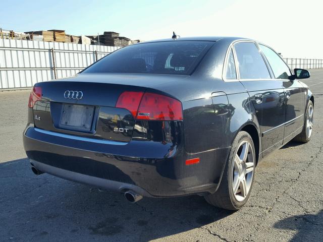 WAUAF78E37A131551 - 2007 AUDI A4 2 BLACK photo 4