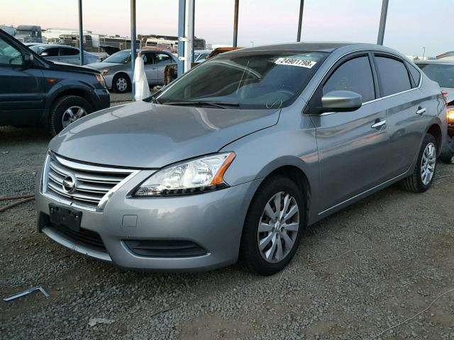 3N1AB7AP4DL698935 - 2013 NISSAN SENTRA S GRAY photo 2