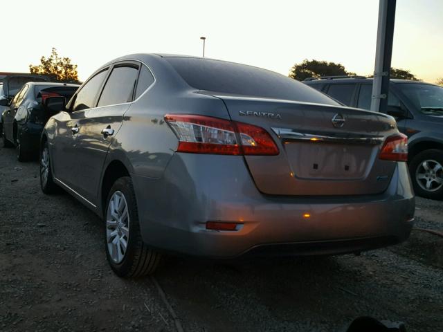 3N1AB7AP4DL698935 - 2013 NISSAN SENTRA S GRAY photo 3