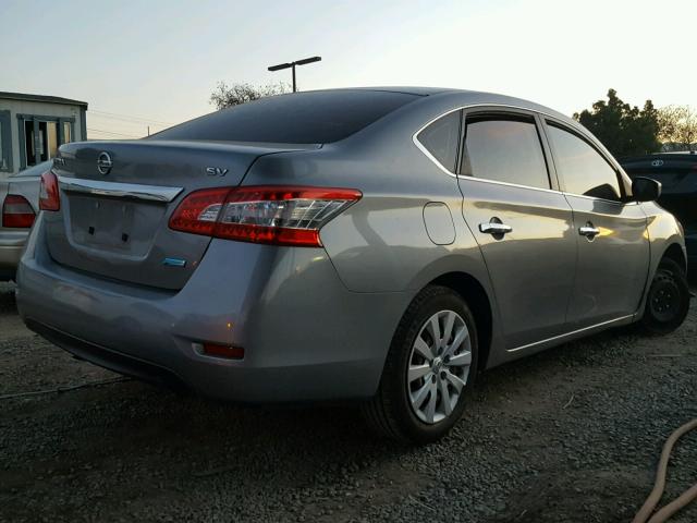 3N1AB7AP4DL698935 - 2013 NISSAN SENTRA S GRAY photo 4