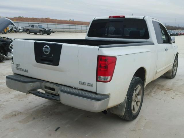 1N6AA06AX4N557330 - 2004 NISSAN TITAN XE WHITE photo 4