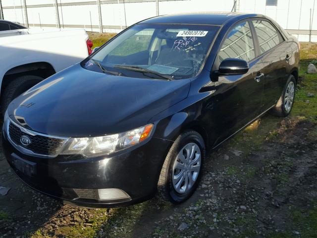 KNAFU4A22B5455943 - 2011 KIA FORTE EX BLACK photo 2