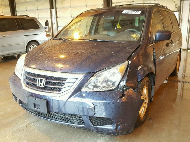 5FNRL38458B054348 - 2008 HONDA ODYSSEY EX BLUE photo 2