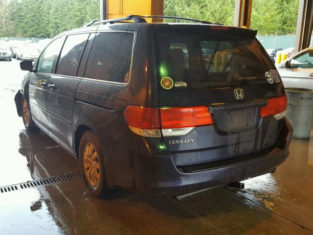 5FNRL38458B054348 - 2008 HONDA ODYSSEY EX BLUE photo 3