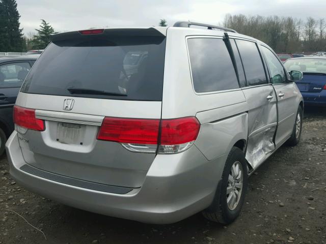 5FNRL38458B081274 - 2008 HONDA ODYSSEY EX SILVER photo 4