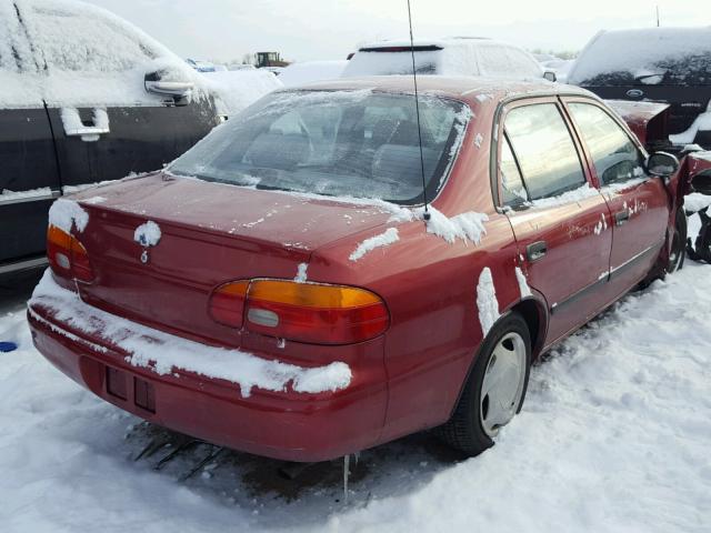 1Y1SK52872Z401445 - 2002 CHEVROLET GEO PRIZM RED photo 4