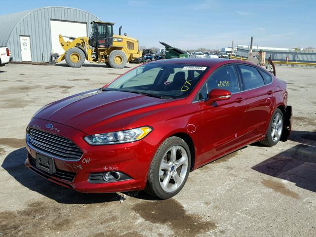 3FA6P0HR8DR378913 - 2013 FORD FUSION SE RED photo 2