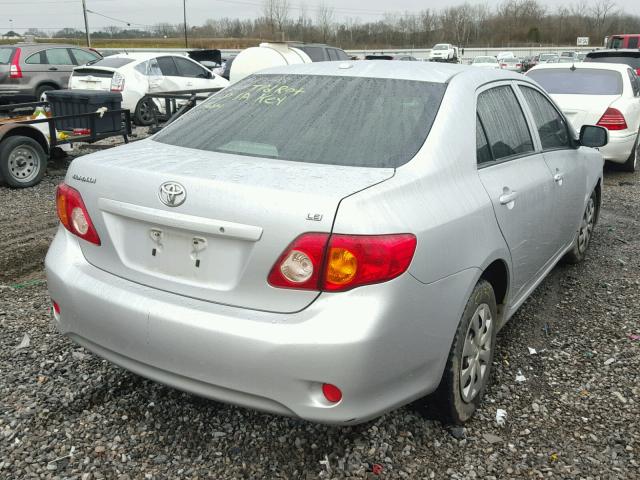 JTDBL40EX99045684 - 2009 TOYOTA COROLLA BA SILVER photo 4