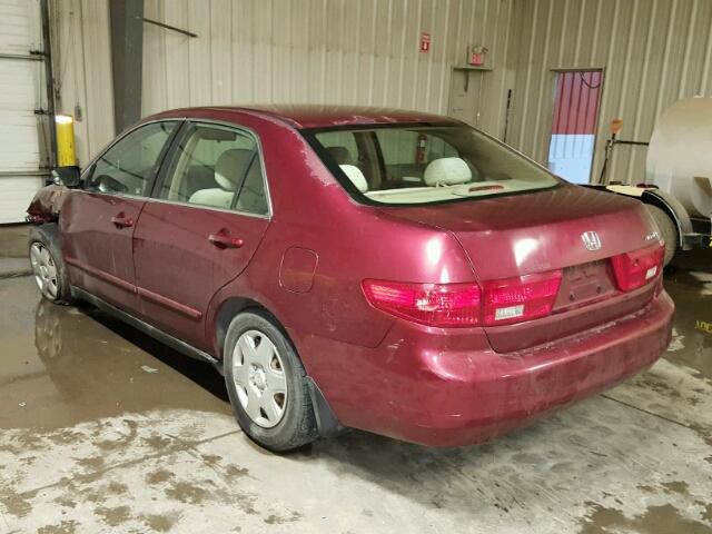 1HGCM56475A804128 - 2005 HONDA ACCORD LX RED photo 3