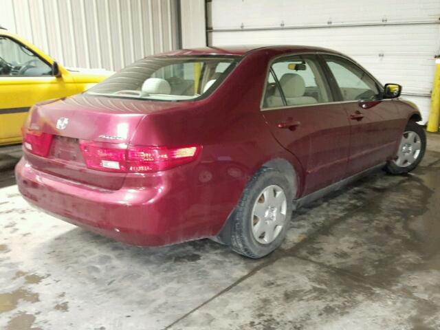 1HGCM56475A804128 - 2005 HONDA ACCORD LX RED photo 4