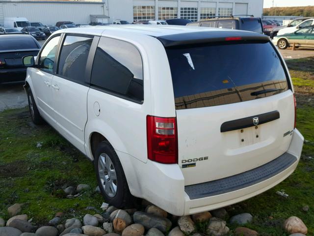 1D8HN44E79B519180 - 2009 DODGE GRAND CARA WHITE photo 3