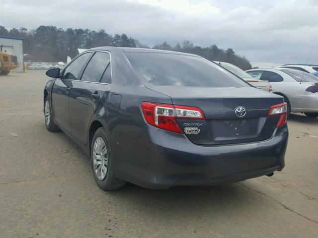 4T4BF1FK4DR289874 - 2013 TOYOTA CAMRY L GRAY photo 3