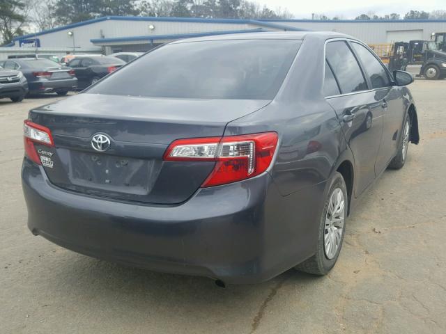 4T4BF1FK4DR289874 - 2013 TOYOTA CAMRY L GRAY photo 4