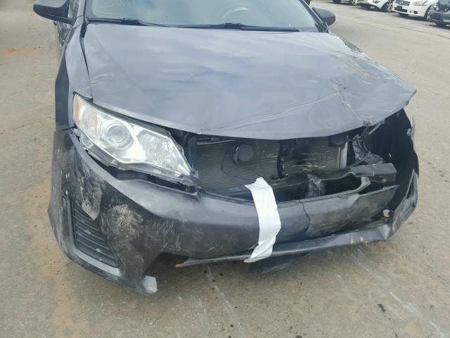 4T4BF1FK4DR289874 - 2013 TOYOTA CAMRY L GRAY photo 9