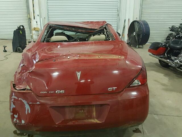 1G2ZH368764277684 - 2006 PONTIAC G6 GT RED photo 9