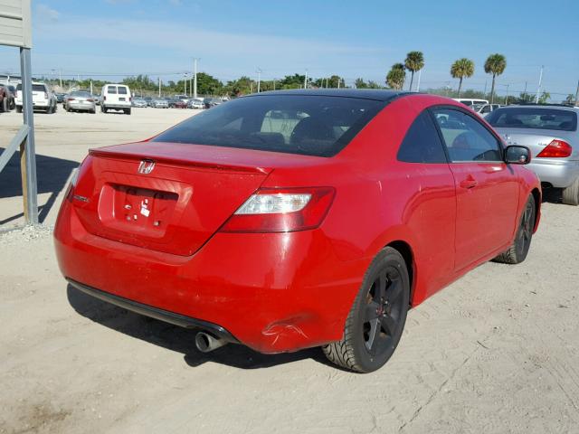 2HGFG12856H571407 - 2006 HONDA CIVIC EX RED photo 4