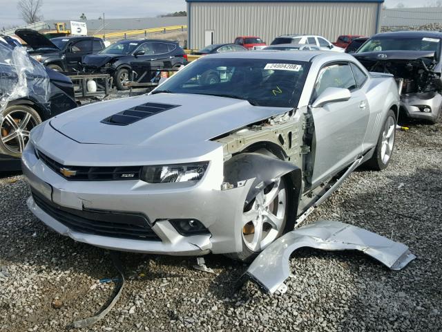 2G1FK1EJ4E9235552 - 2014 CHEVROLET CAMARO 2SS SILVER photo 2