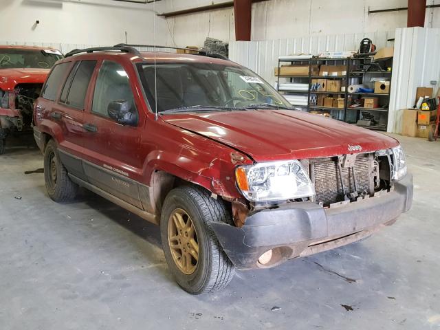 1J4GX48S54C241591 - 2004 JEEP GRAND CHER RED photo 1