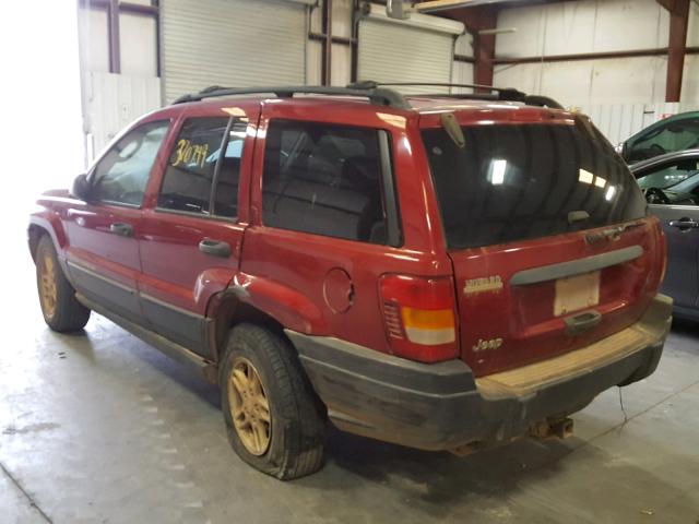 1J4GX48S54C241591 - 2004 JEEP GRAND CHER RED photo 3