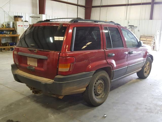 1J4GX48S54C241591 - 2004 JEEP GRAND CHER RED photo 4