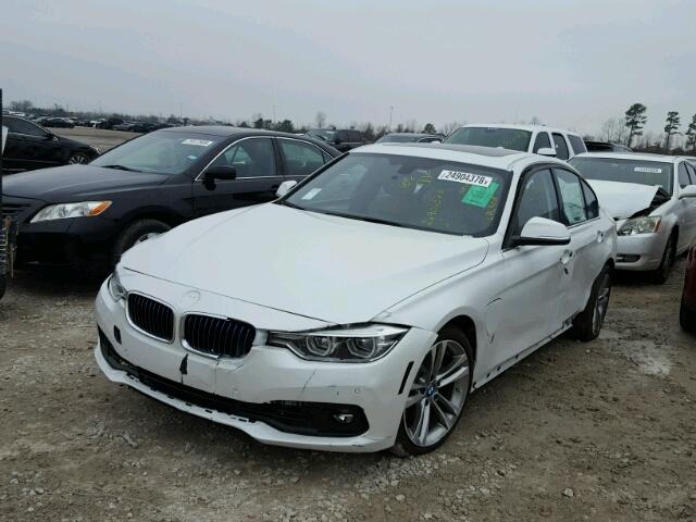 WBA8E1C39HA156959 - 2017 BMW 330E WHITE photo 2