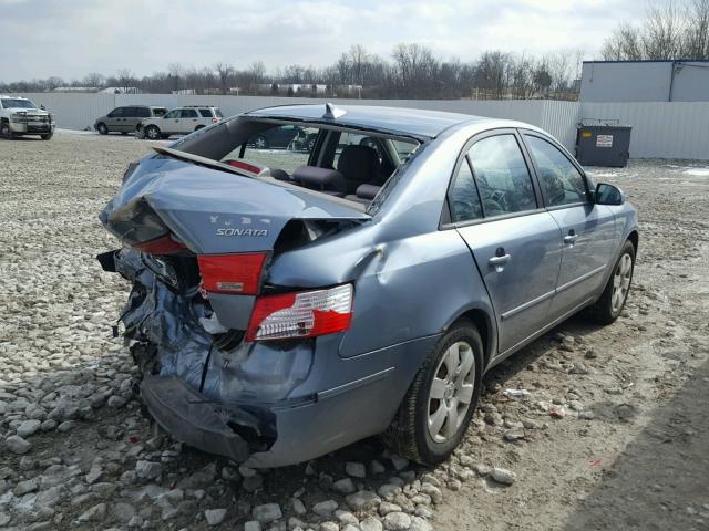 5NPET46C09H513416 - 2009 HYUNDAI SONATA GLS BLUE photo 4