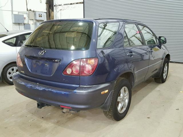 JT6HF10U3X0029083 - 1999 LEXUS RX 300 BLUE photo 4