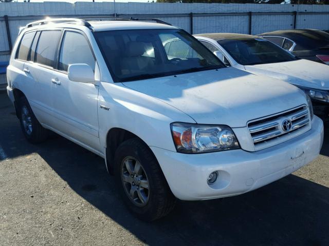 JTEEP21A260184558 - 2006 TOYOTA HIGHLANDER WHITE photo 1