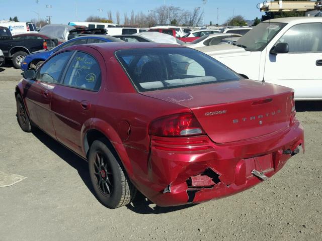 1B3EL46TX5N609646 - 2005 DODGE STRATUS SX RED photo 3