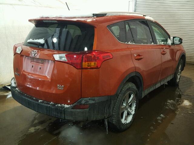 2T3RFREV1FW282801 - 2015 TOYOTA RAV4 XLE ORANGE photo 4