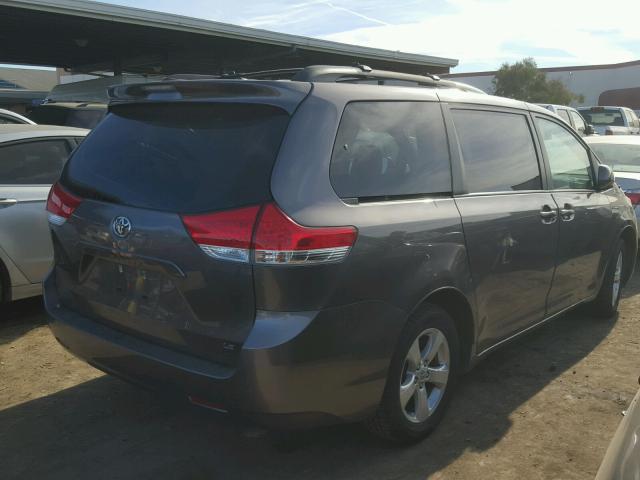 5TDKK3DC2ES463948 - 2014 TOYOTA SIENNA LE GRAY photo 4