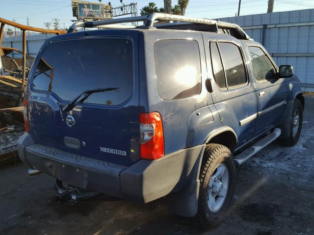 5N1ED28T54C669613 - 2004 NISSAN XTERRA XE BLUE photo 4