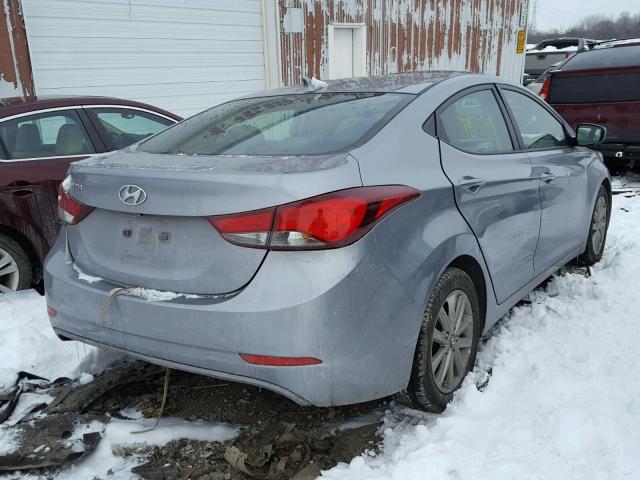 5NPDH4AE7FH604569 - 2015 HYUNDAI ELANTRA SE BLUE photo 4