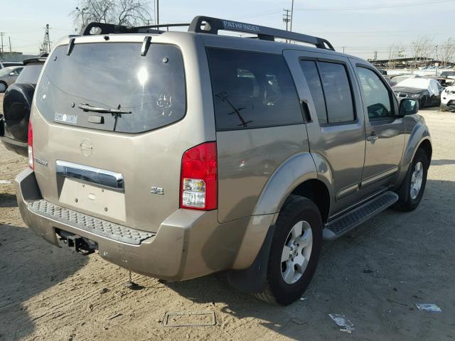 5N1AR18U86C635641 - 2006 NISSAN PATHFINDER GOLD photo 4