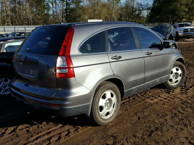 5J6RE3H3XAL002227 - 2010 HONDA CR-V LX GRAY photo 4