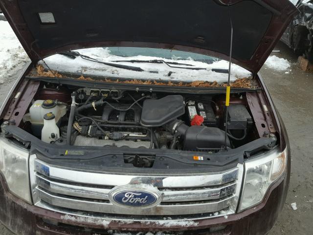 2FMDK4JC7ABB78642 - 2010 FORD EDGE SEL BURGUNDY photo 7