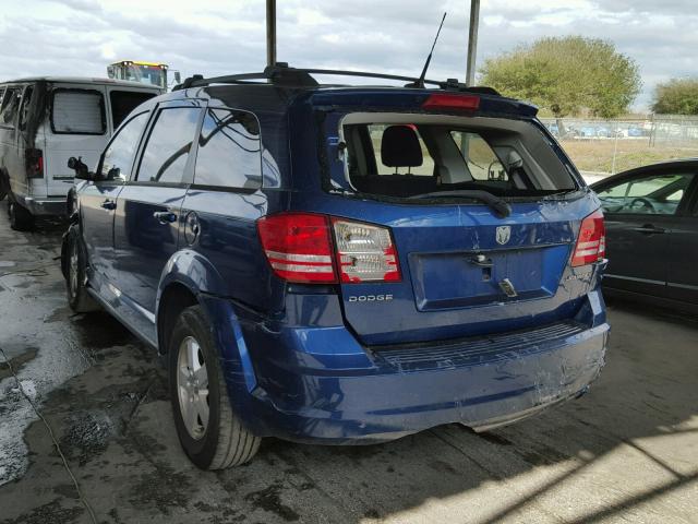 3D4PG4FB8AT266254 - 2010 DODGE JOURNEY SE BLUE photo 3