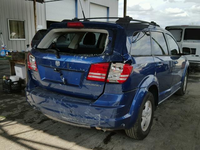 3D4PG4FB8AT266254 - 2010 DODGE JOURNEY SE BLUE photo 4