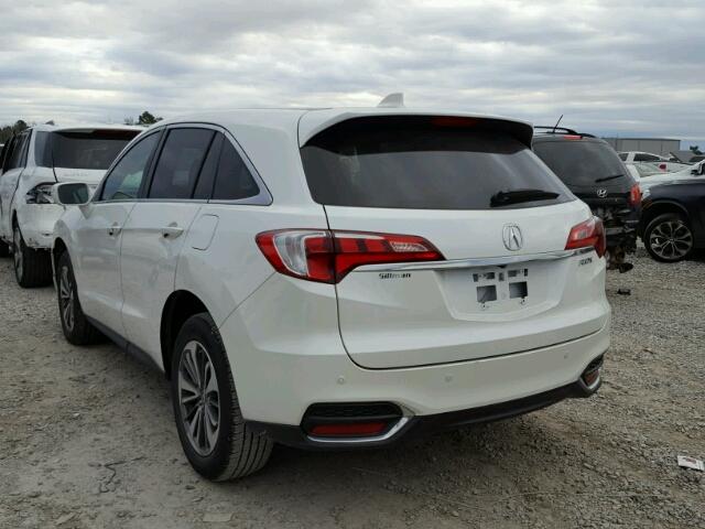 5J8TB3H77HL005301 - 2017 ACURA RDX ADVANC WHITE photo 3