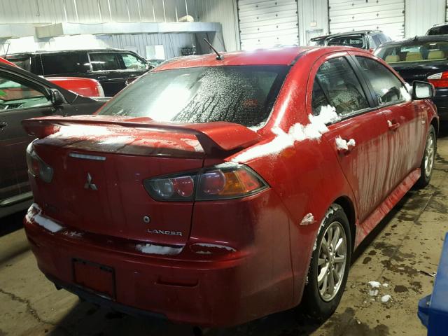 JA32U2FU3BU028419 - 2011 MITSUBISHI LANCER ES/ RED photo 4