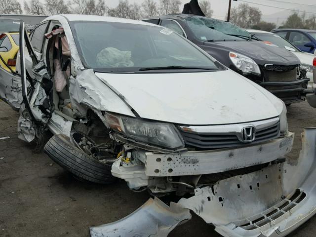 2HGFB2F59CH567327 - 2012 HONDA CIVIC LX WHITE photo 1