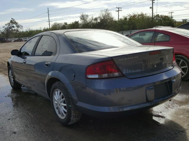 1C3EL46X33N502649 - 2003 CHRYSLER SEBRING LX BLUE photo 3