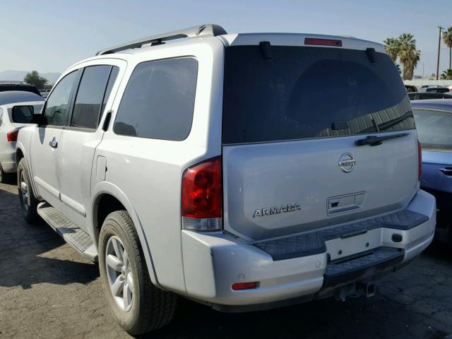 5N1AA0ND3DN600853 - 2013 NISSAN ARMADA SV SILVER photo 3